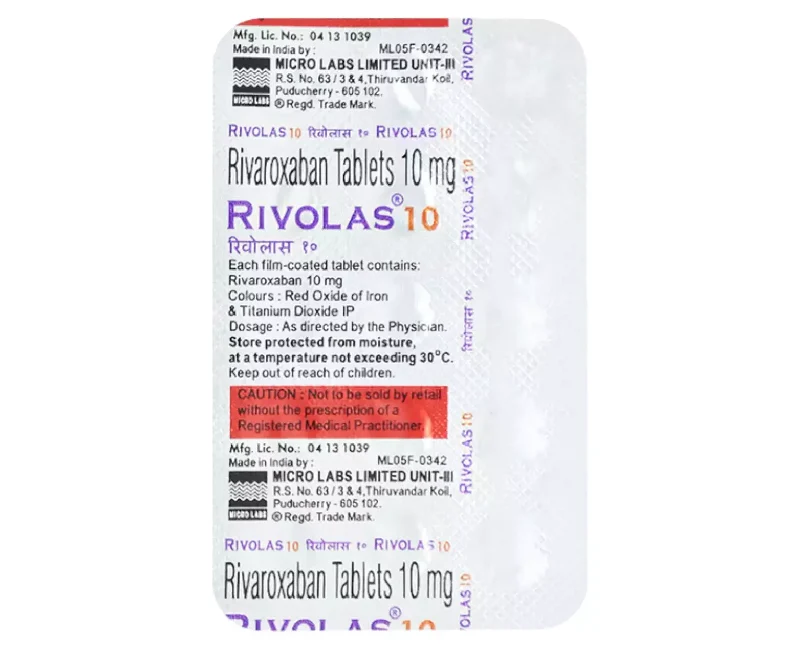 Rivolas Tablets (Rivaroxaban)