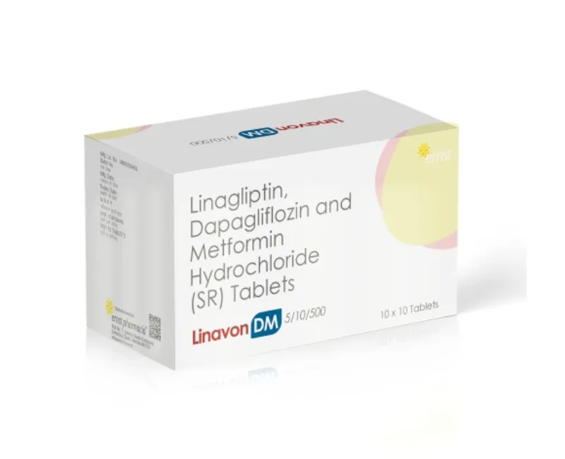 Dapagliflozin + Linagliptin + Metformin SR Tablets