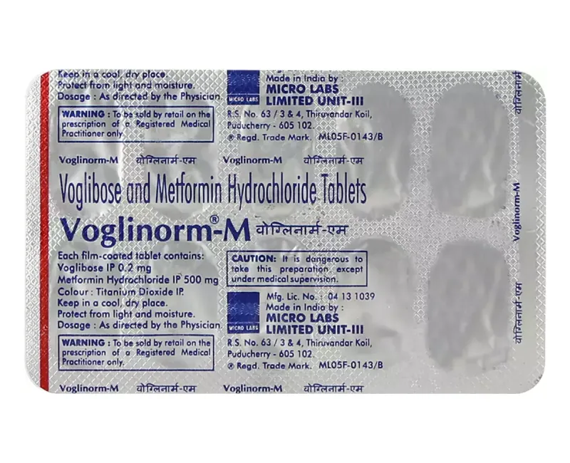 Voglinorm M Tablets (Voglibose + Metformin)