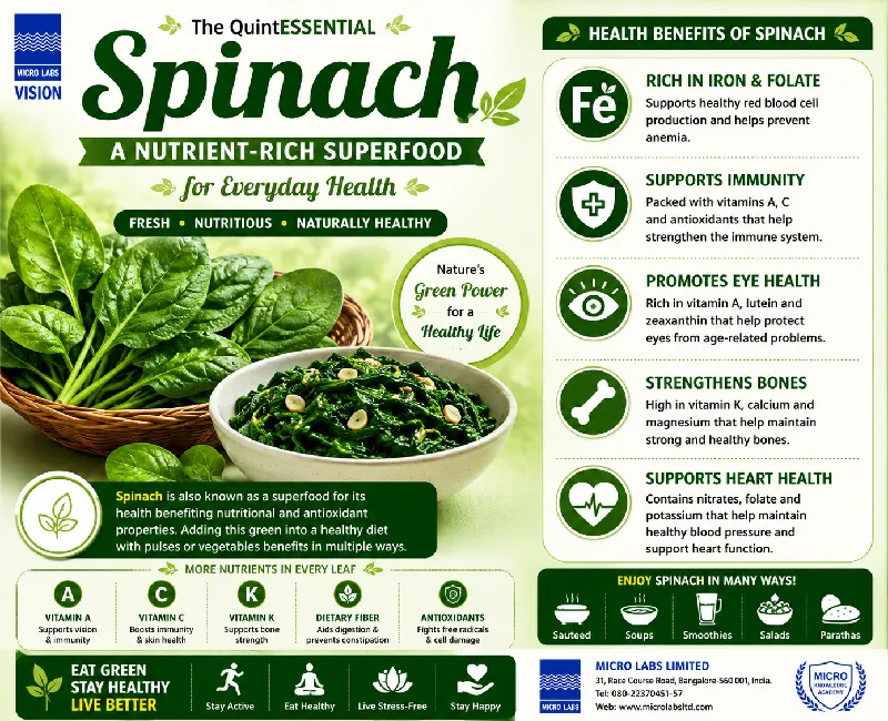 Spinach: Health Benefits for Better Nutrition