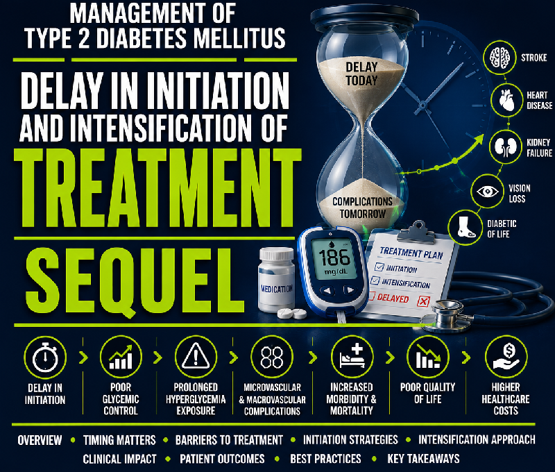 Management of Type 2 Diabetes Mellitus: Delay in Initiation and Intensification of Treatment Sequel